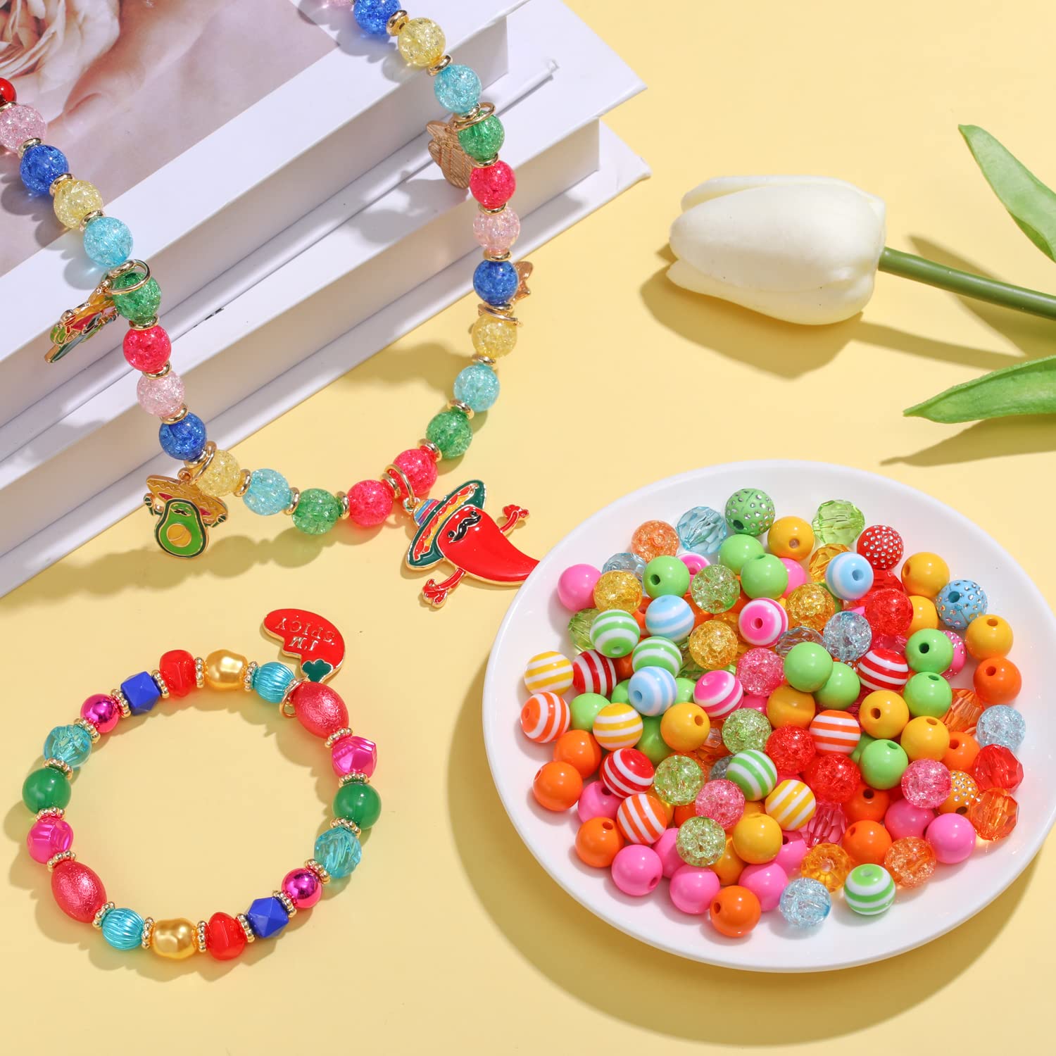 Amazon.com: 1500PCS+ Mexican Beads for Jewelry Making, Colorful